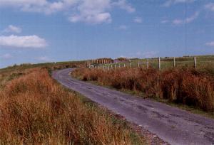 up towards triange from entrance