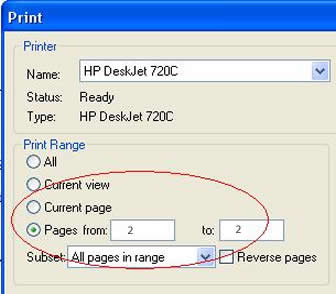 print page instructions